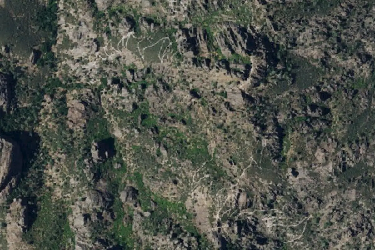 Foto aérea de la zona de Upper Juniper Canyon