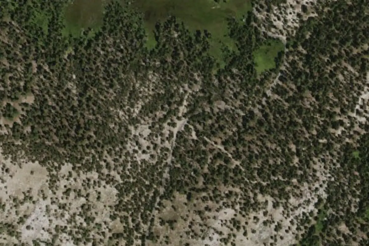 Aerial photo of the Wilderness Wall area