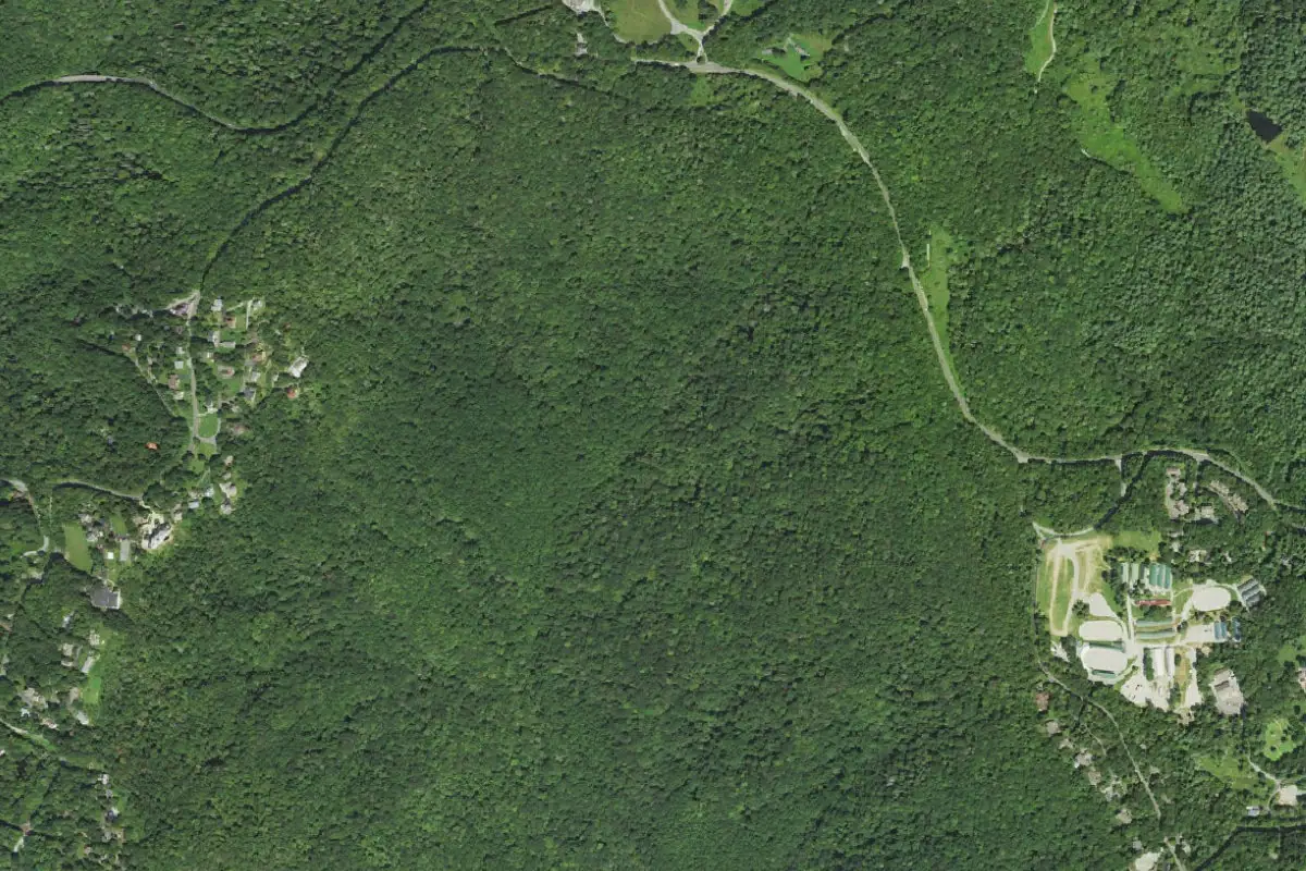 Aerial photo of the Blowing Rock Boulders area