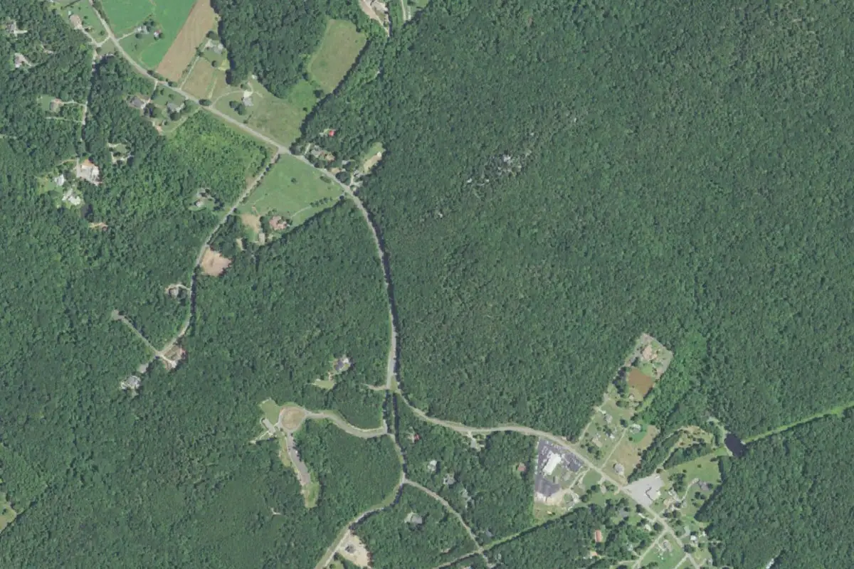 Aerial photo of the Dixon School Boulders area
