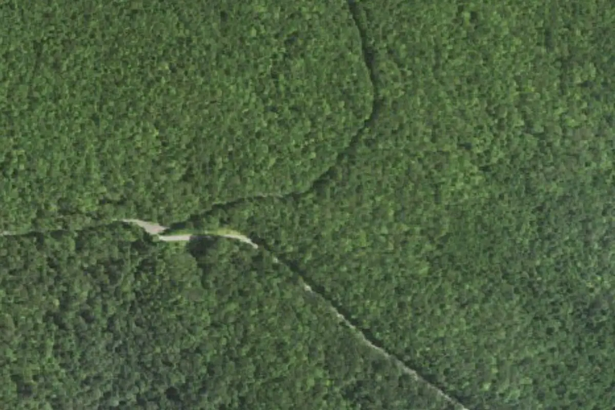 Foto aérea de la zona de The Dump (Boulders)