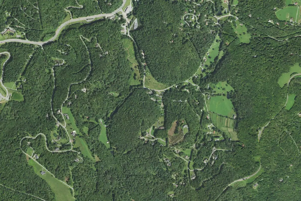 Foto aérea de la zona de Thunder Hill Boulders