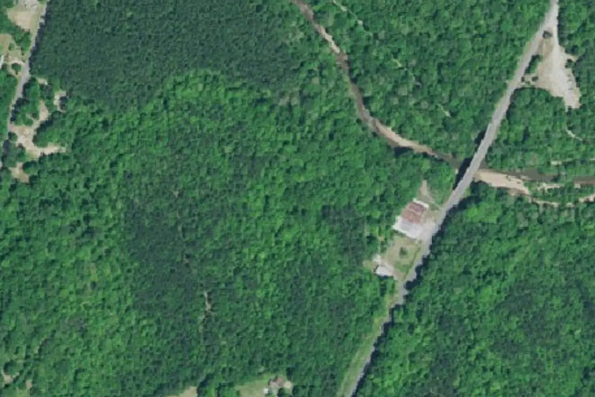 Foto aérea de la zona de Seamster Boulder