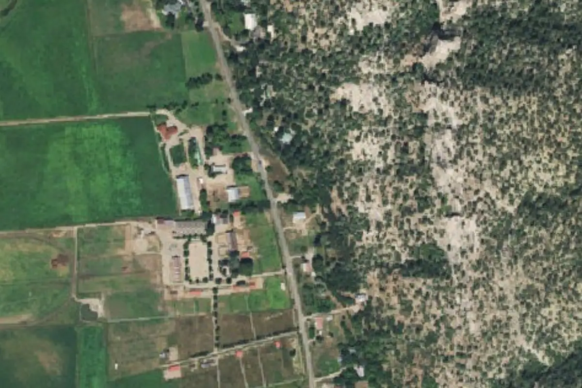 Foto aérea de la zona de B. Yosemite Crack Zone
