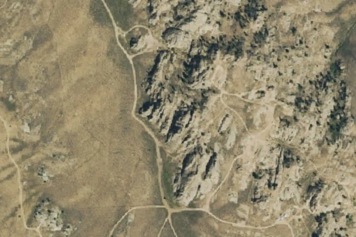 Aerial photo of the Bambi's Trail area