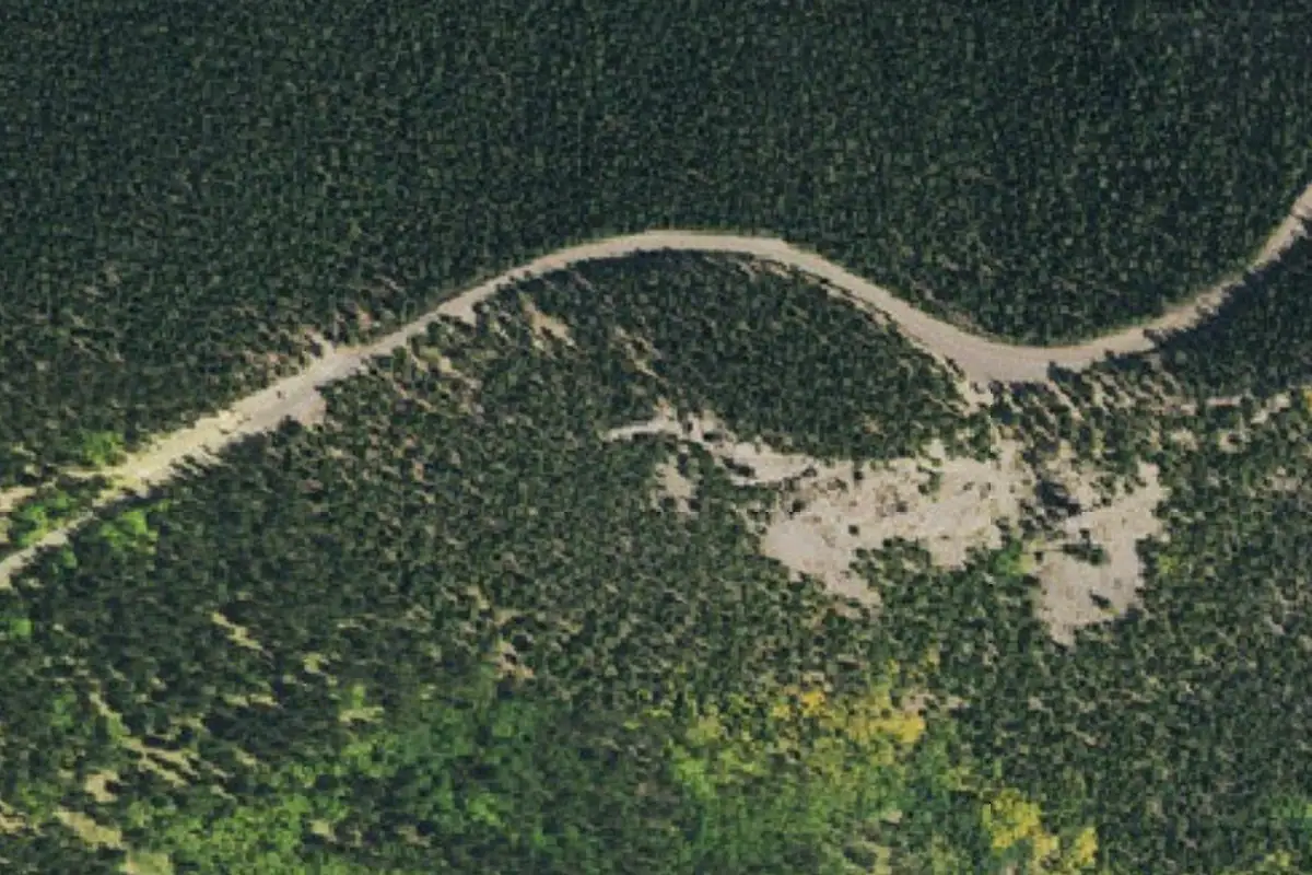 Foto aérea de la zona de Below the Amphitheater