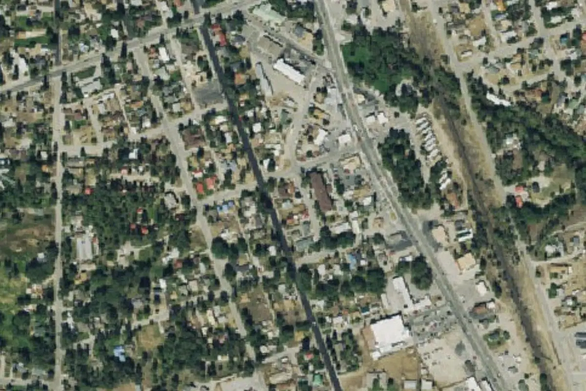 Aerial photo of the Billy's Buttress area