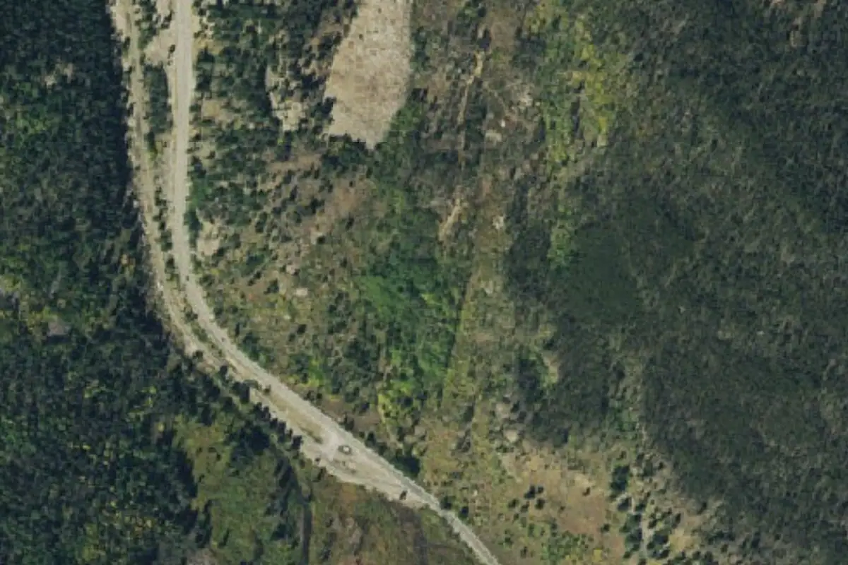 Foto aérea de la zona de Boulder C aka The Slab