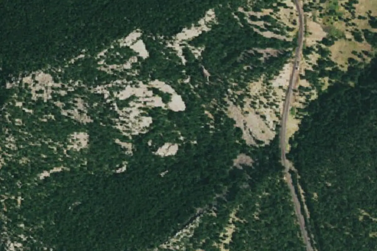 Foto aérea de la zona de Buoux Montana