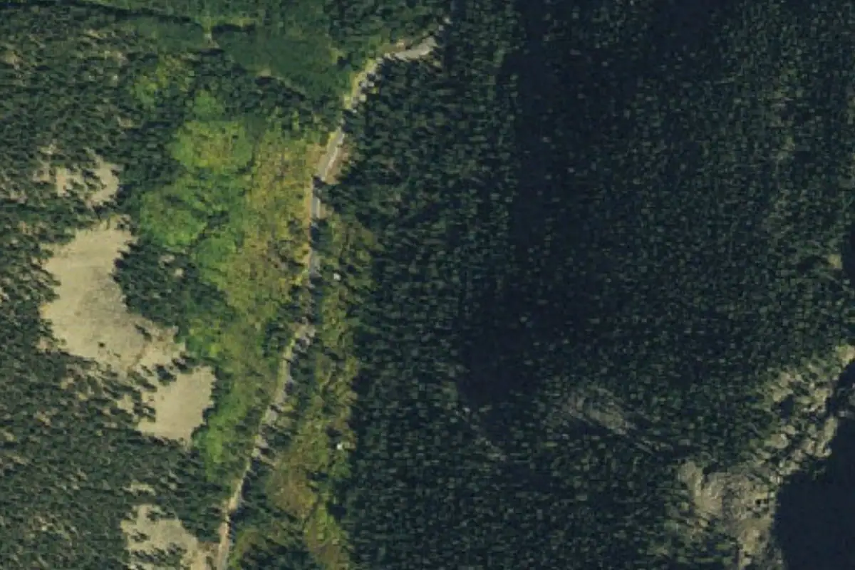 Aerial photo of the Coors Crag area