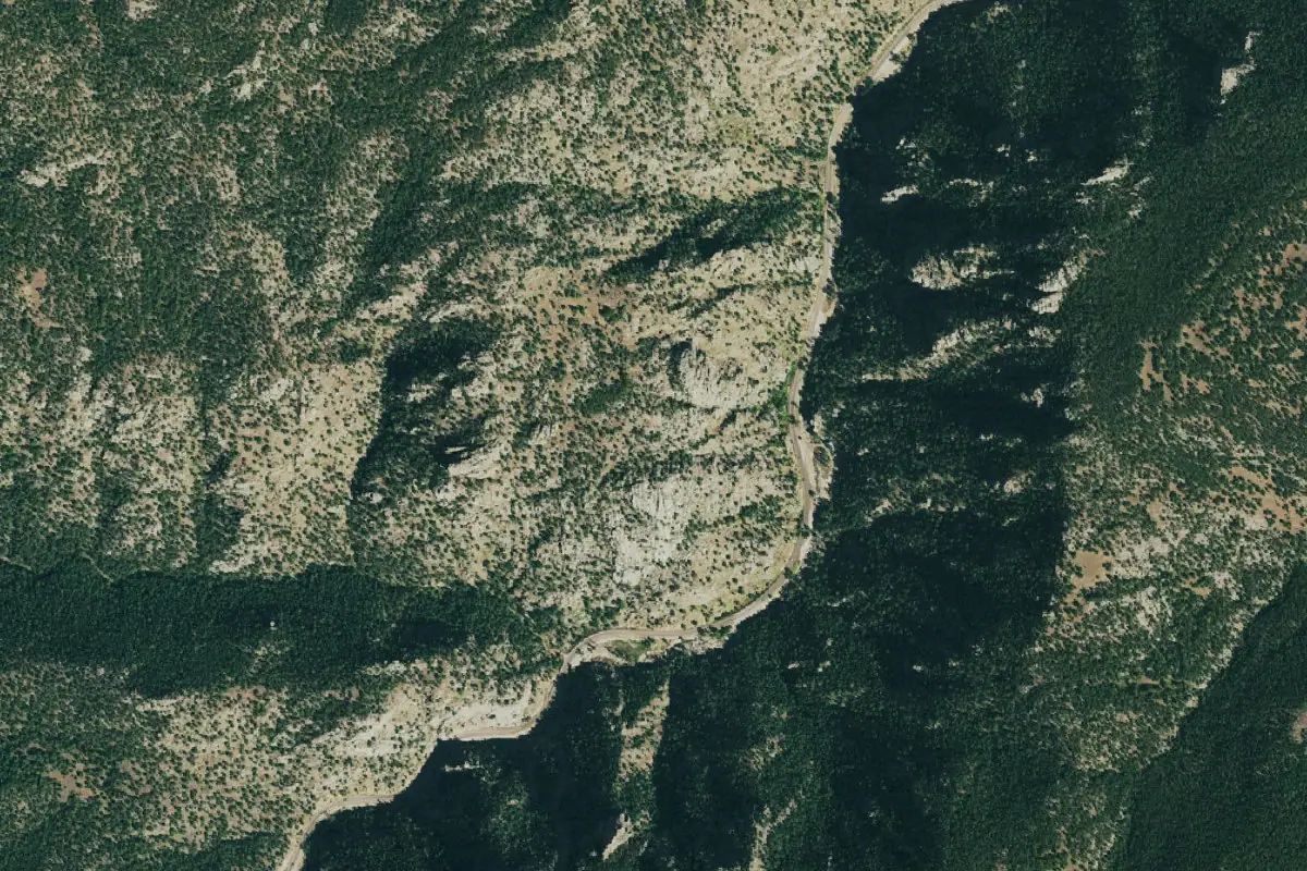 Foto aérea de la zona de Country-Western Crags
