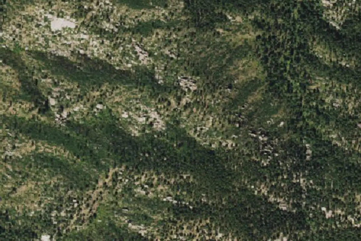 Foto aérea de la zona de Devil's Head Parking Lot Rock
