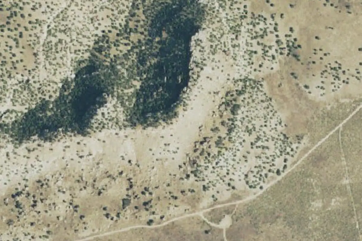 Aerial photo of the Dino Overlook area