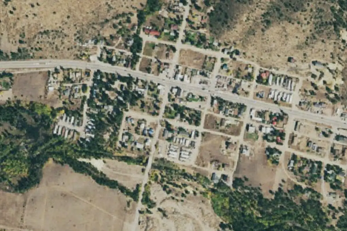 Aerial photo of the East Buttress area
