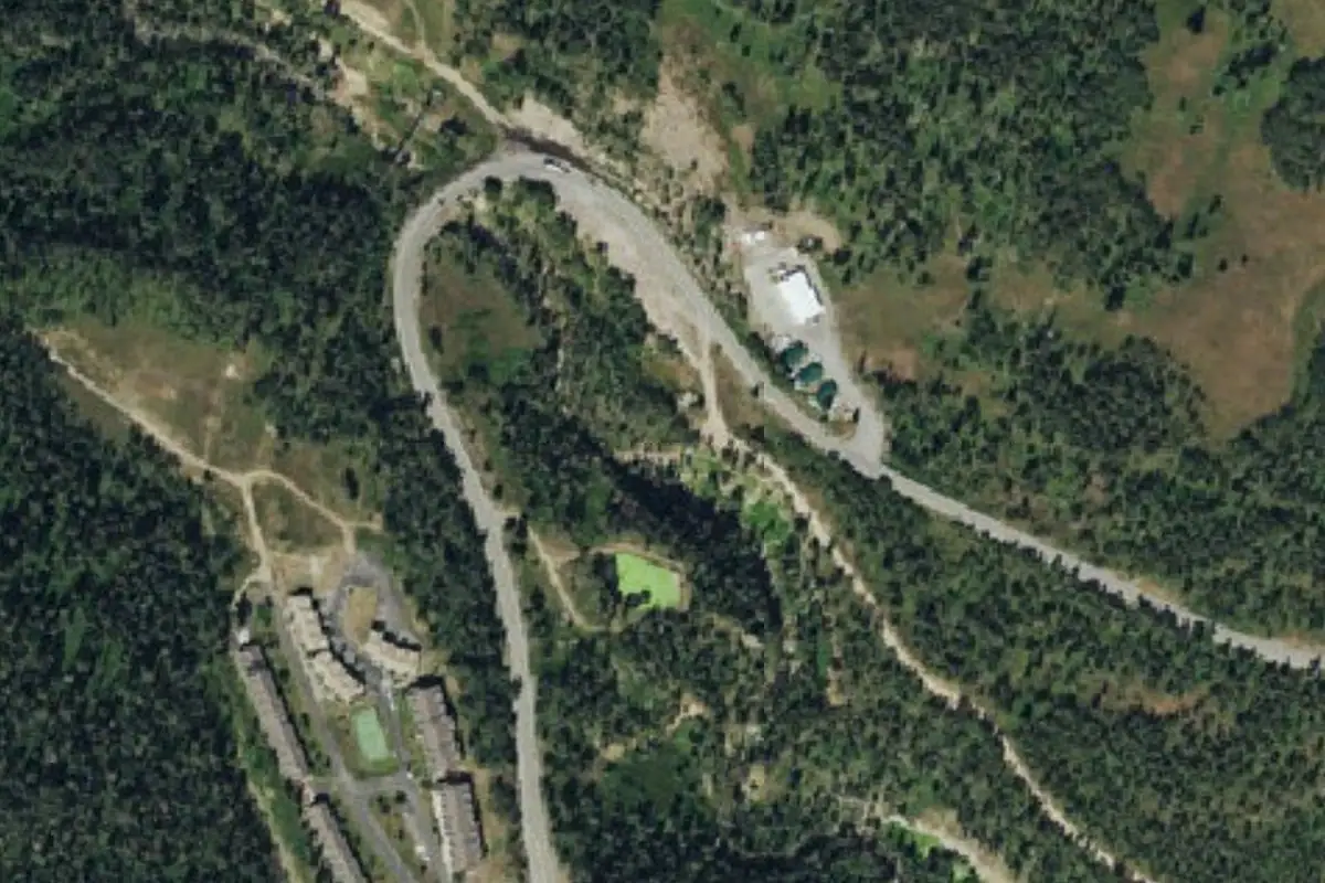 Aerial photo of the Genesis Wall (Canyon Entrance) area