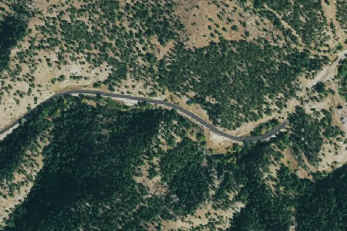 Aerial photo of the Ghost Crag area