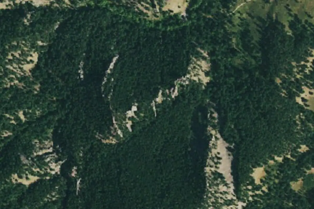 Foto aérea de la zona de Gregory Canyon (including The Amphitheatre)