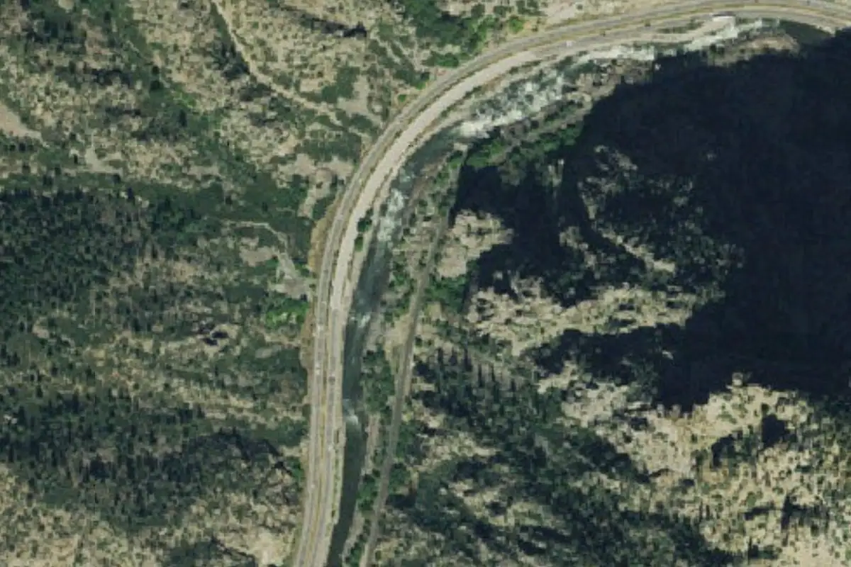 Foto aérea de la zona de International Buttress