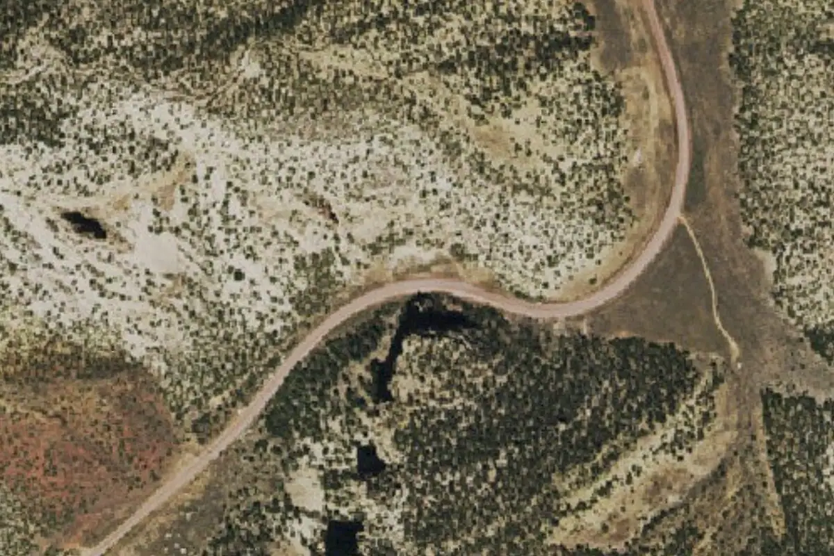 Foto aérea de la zona de Irish Canyon Limestone