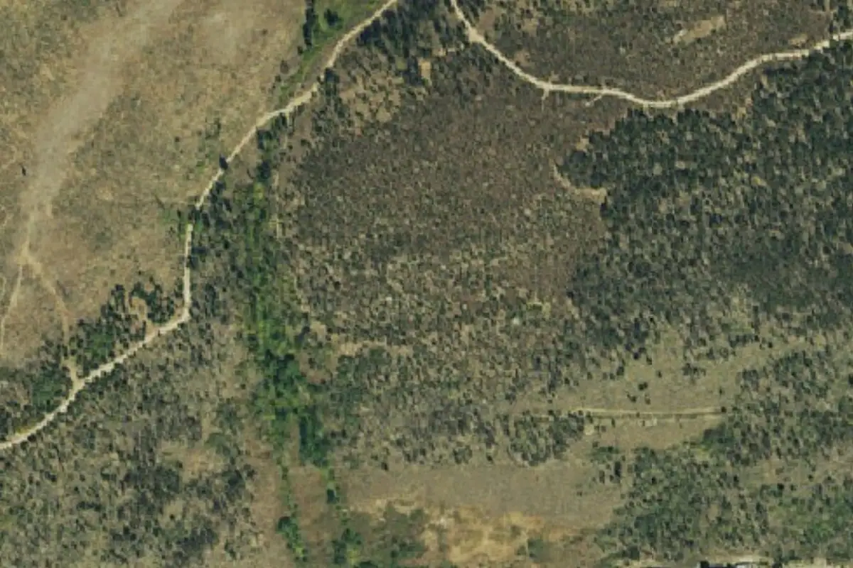 Foto aérea de la zona de Landfill Road