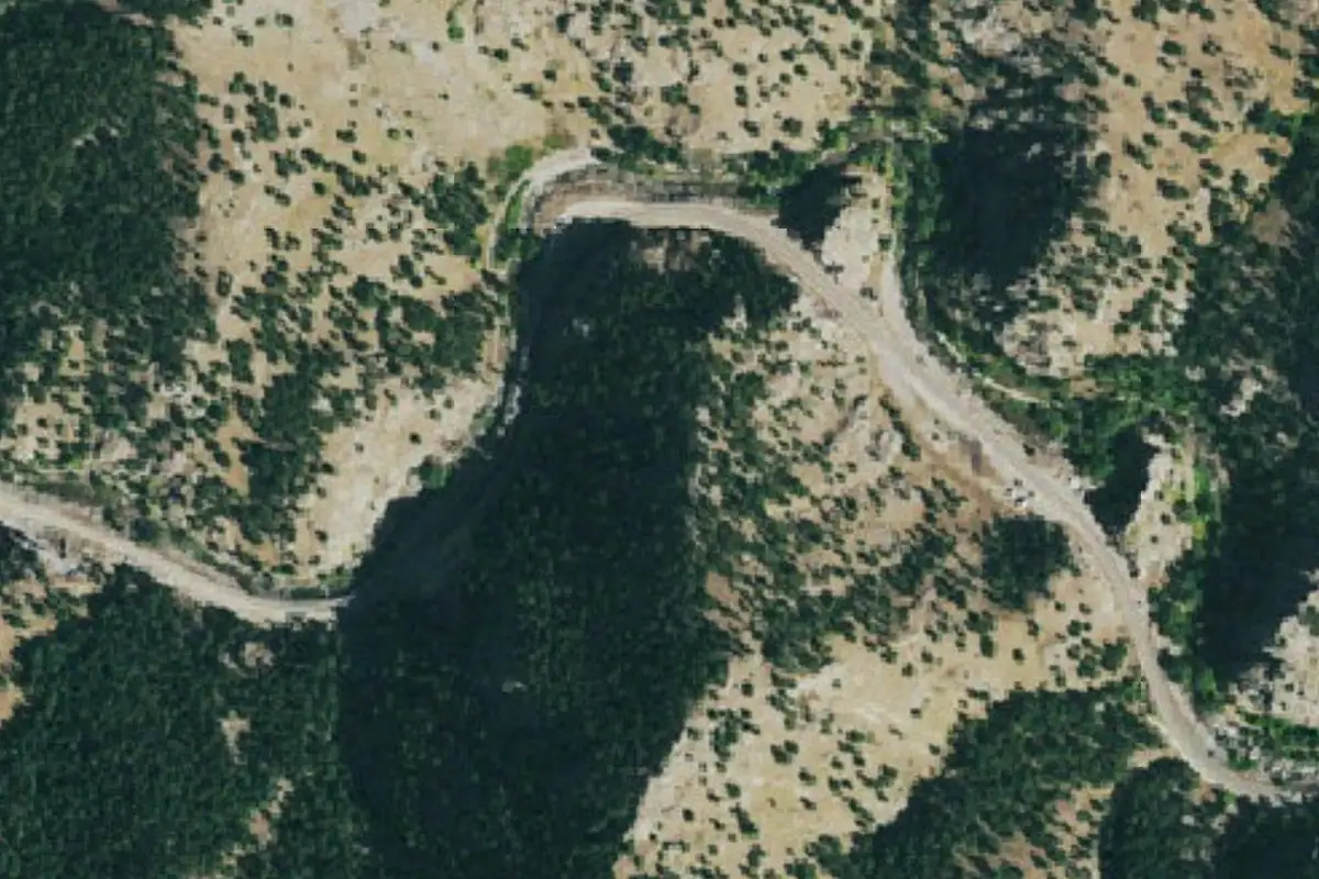 Aerial photo of the Little Crag area