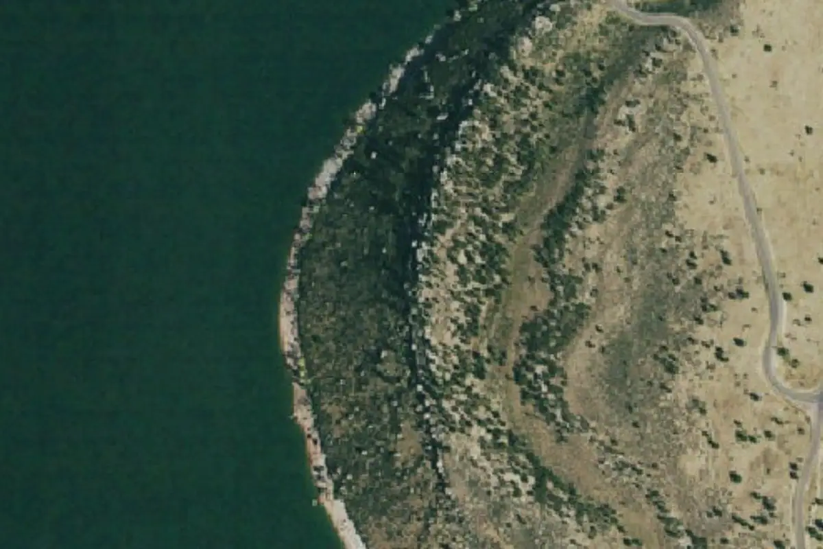 Aerial photo of the Lone Star Boulder area