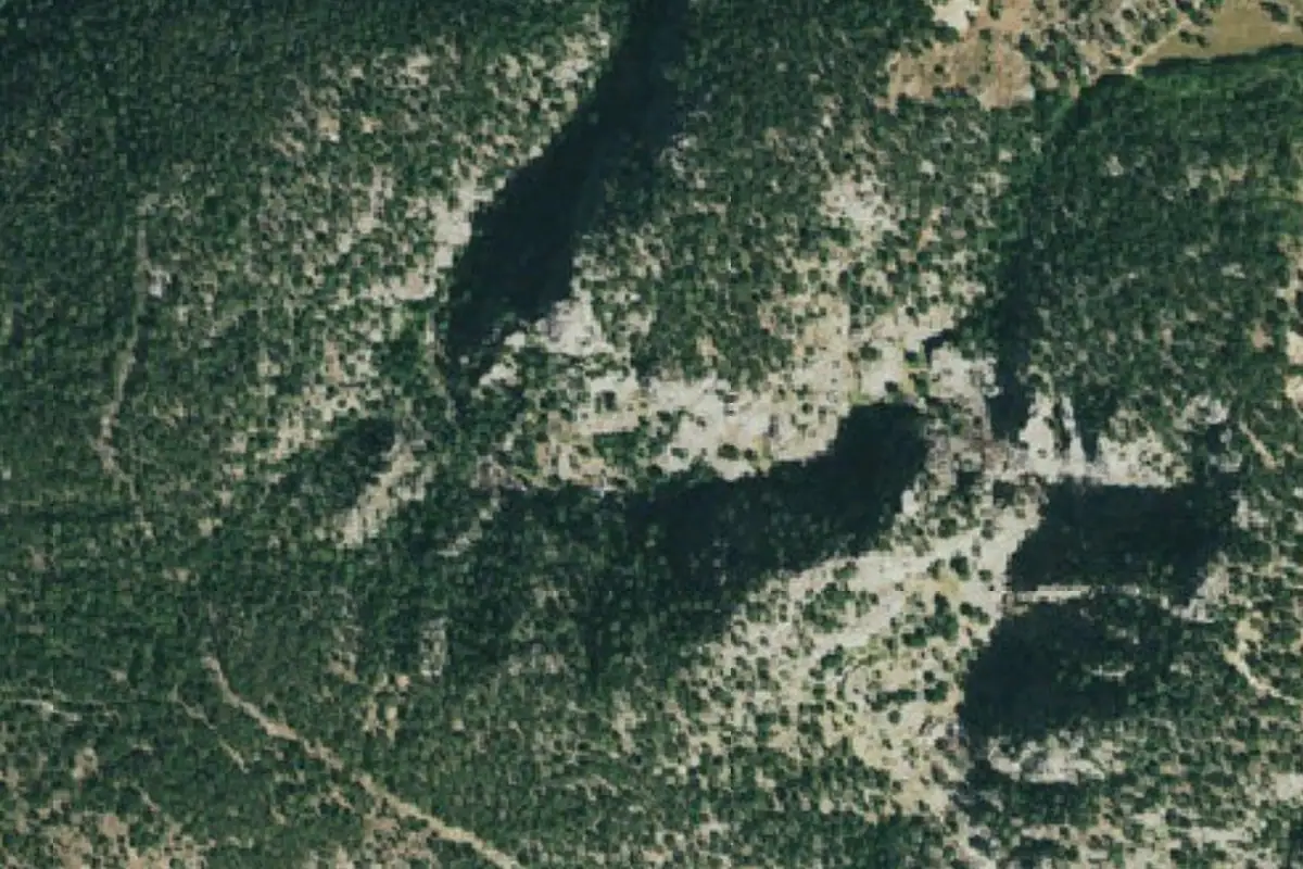 Foto aérea de la zona de Midnight Rock