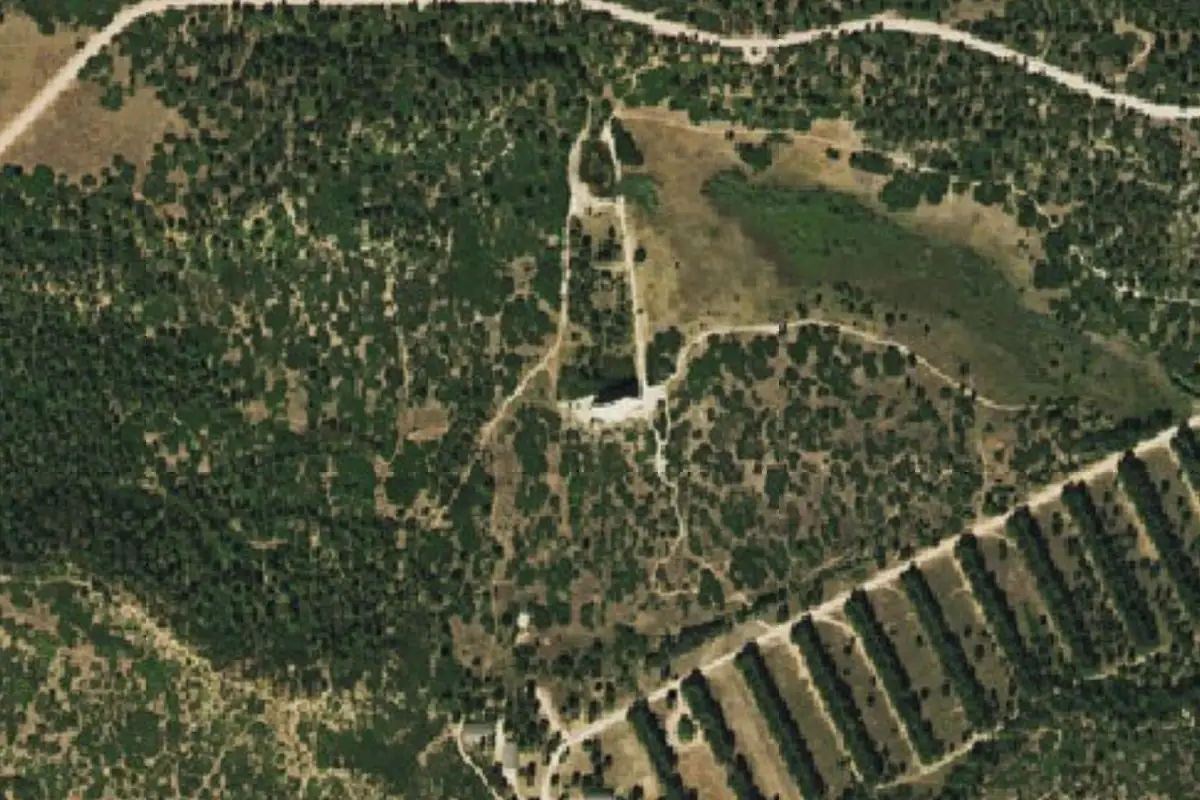 Aerial photo of the Monument Rock area