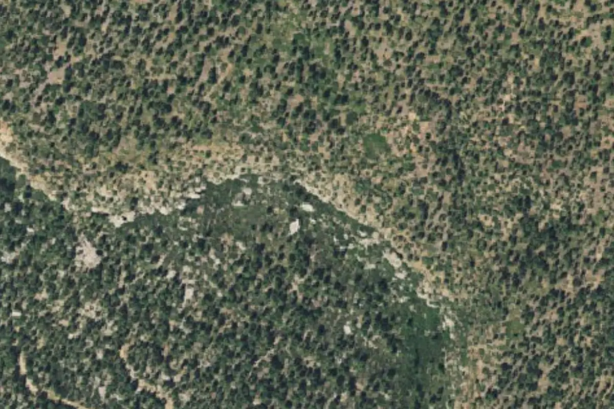 Aerial photo of the Old Campground area