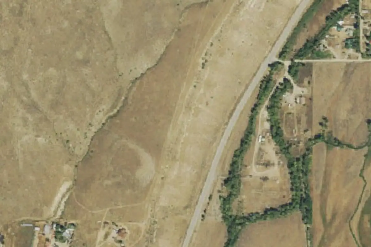 Aerial photo of the Pete's Wicked Wall area