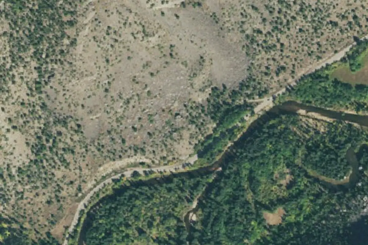 Aerial photo of the Prione area