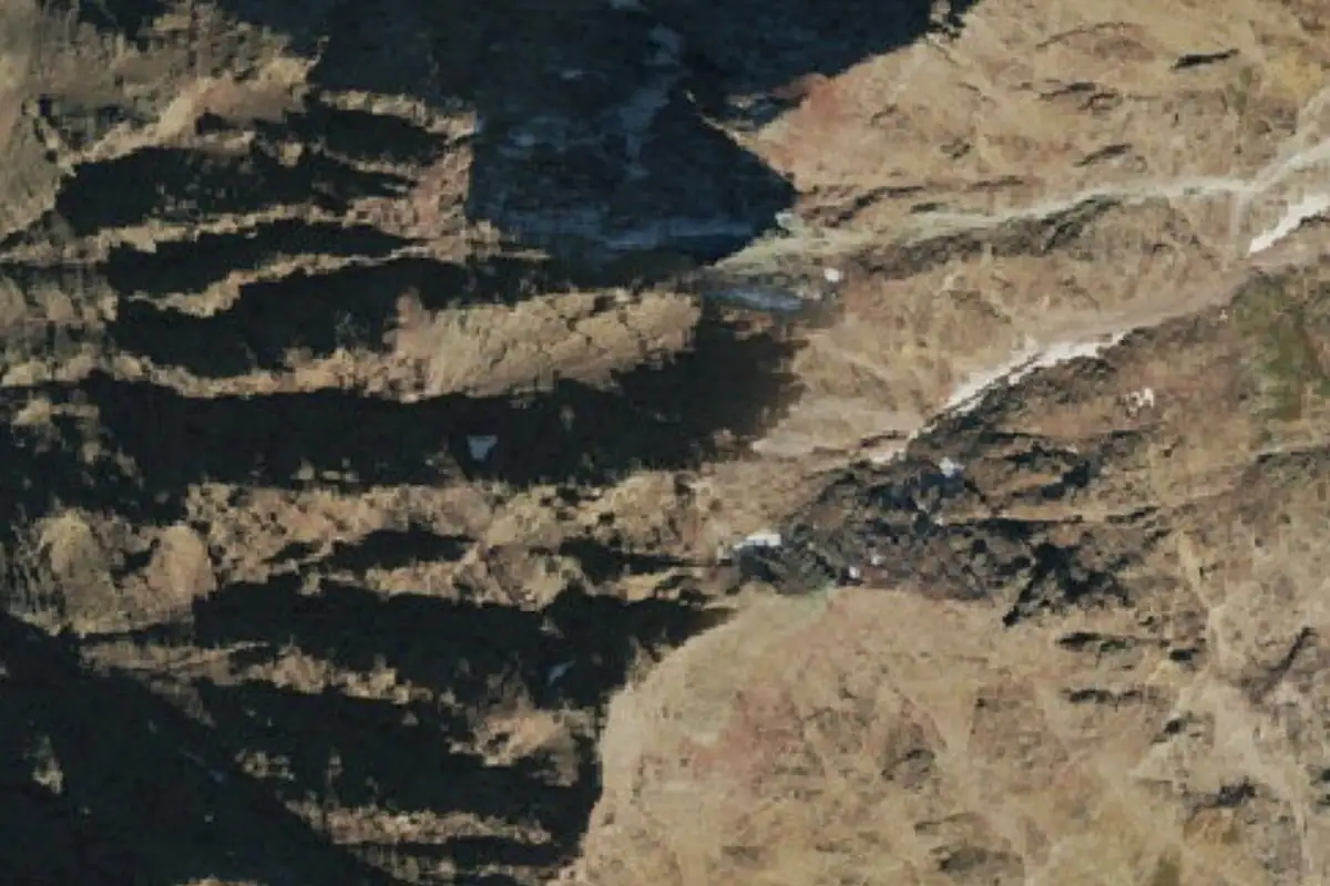 Foto aérea de la zona de Pyramid Peak