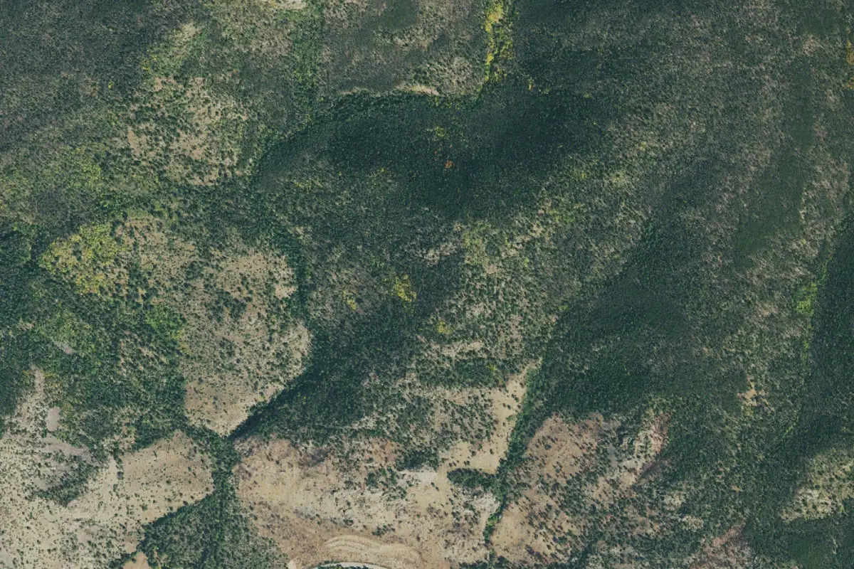 Foto aérea de la zona de Roaring Creek Area