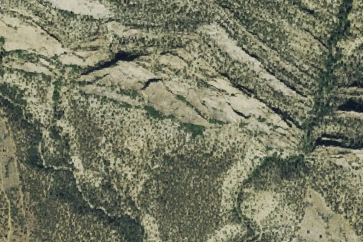 Foto aérea de la zona de Slab Routes