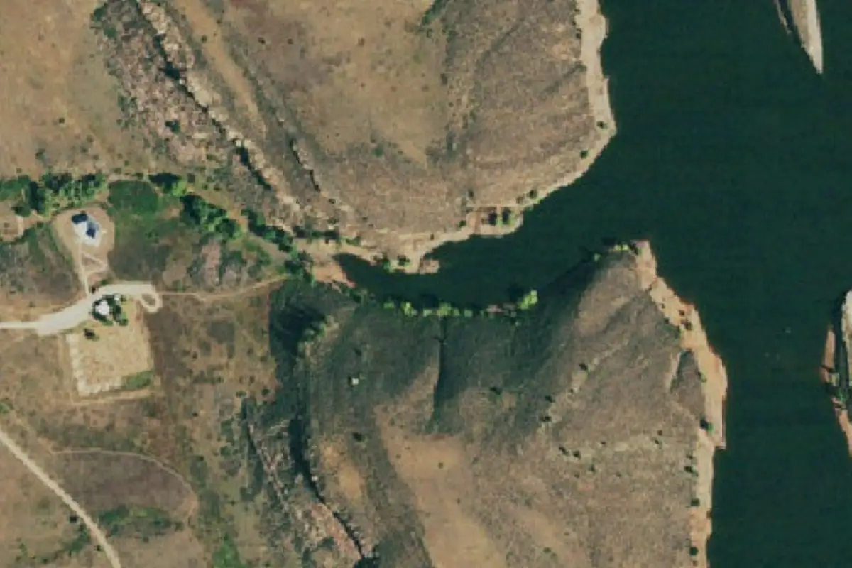 Foto aérea de la zona de Soldier Canyon