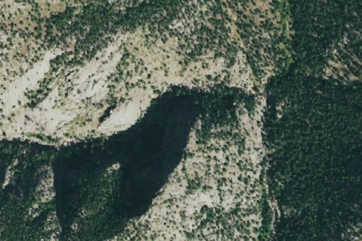 Foto aérea de la zona de South Sheep Mountain