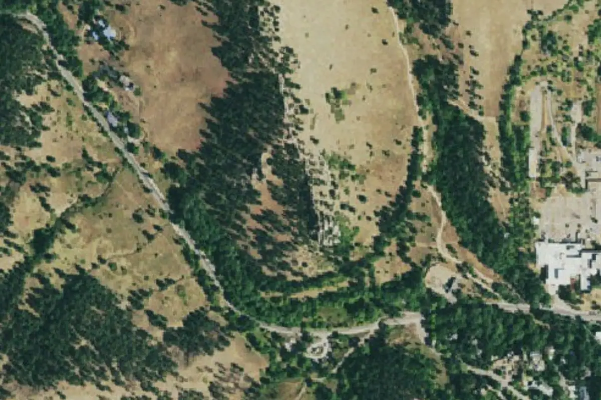 Foto aérea de la zona de South Shelf Block