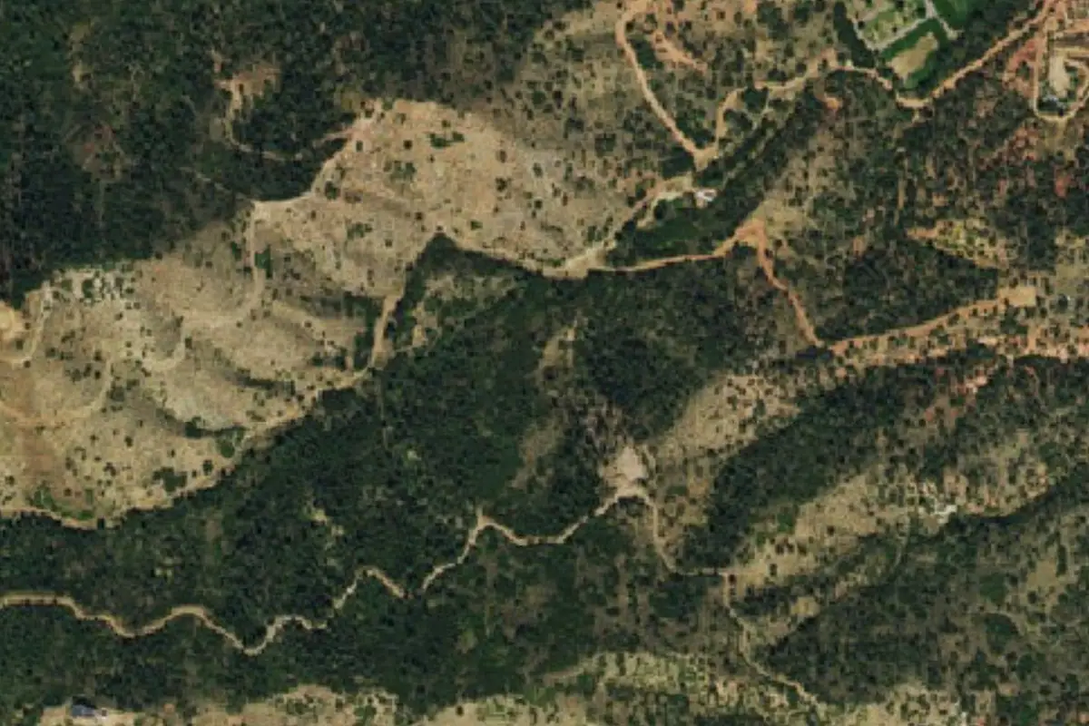 Aerial photo of the Tenney Crag area