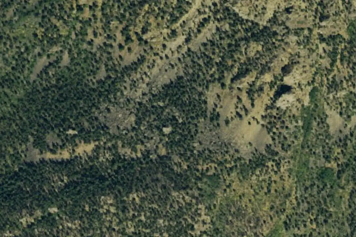 Aerial photo of the The Alpenglow Wall area