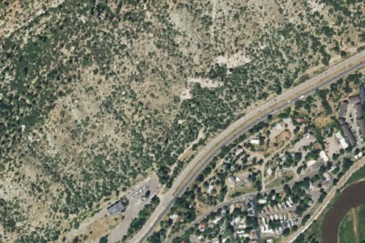 Aerial photo of the The Boxcar area