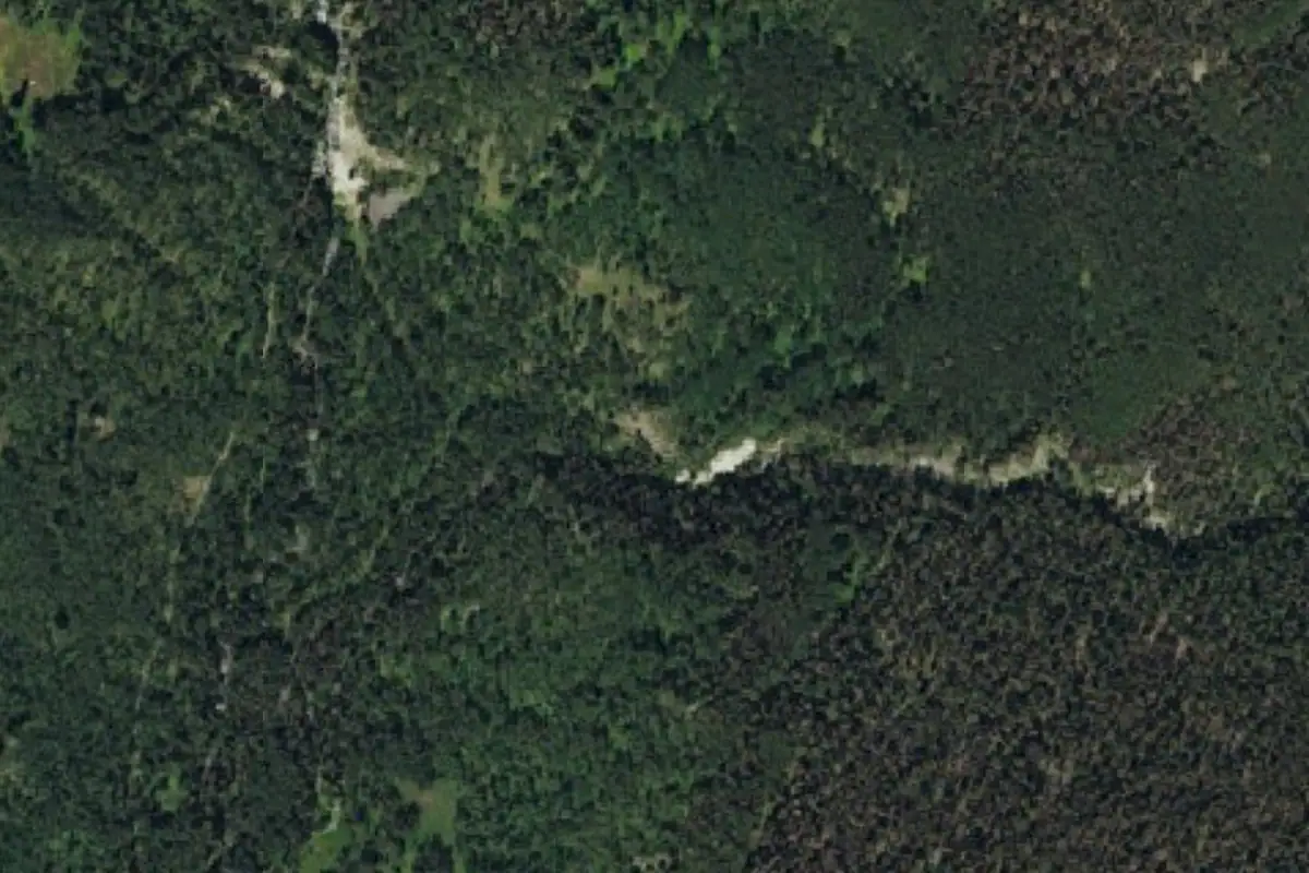 Aerial photo of the The Forgotten Wall area