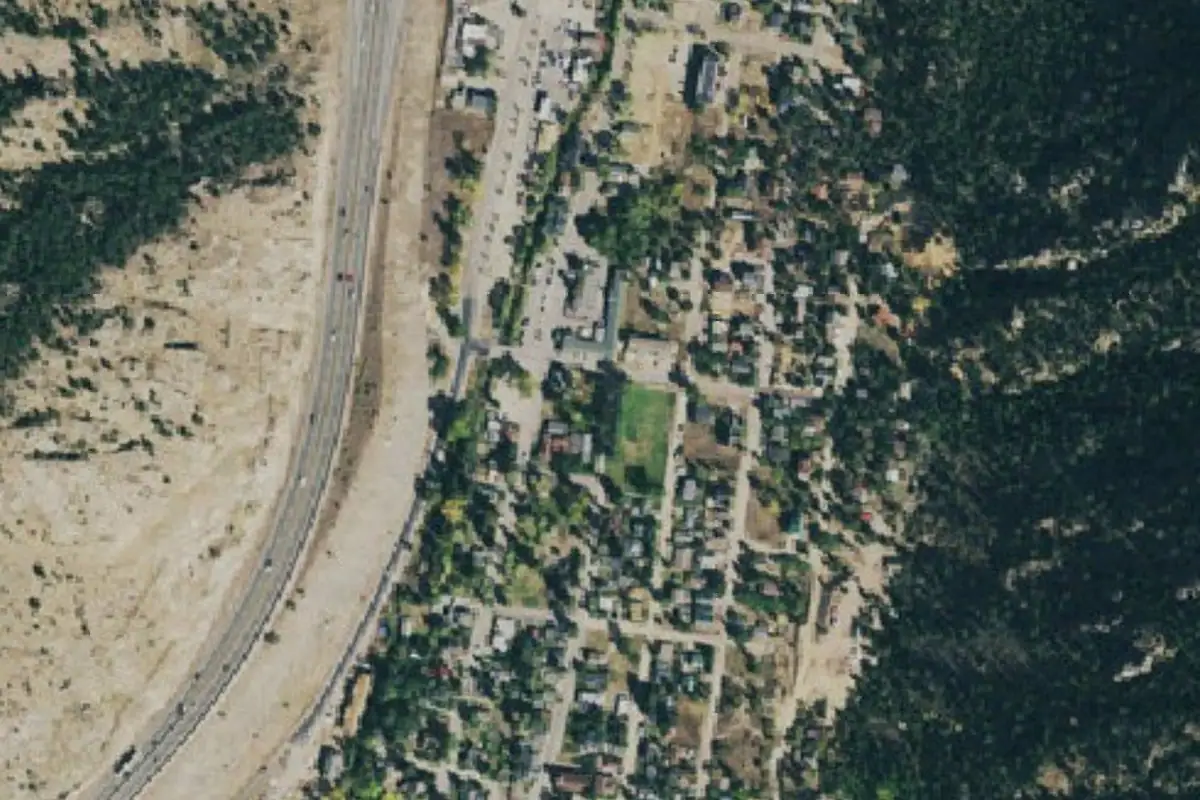 Aerial photo of the The Georgetown Buttress area
