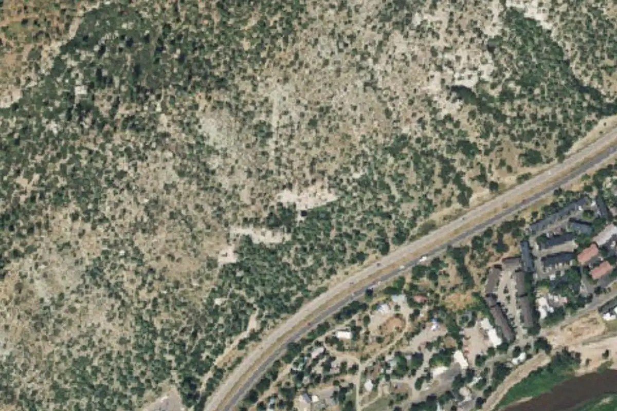 Aerial photo of the The Gullies area