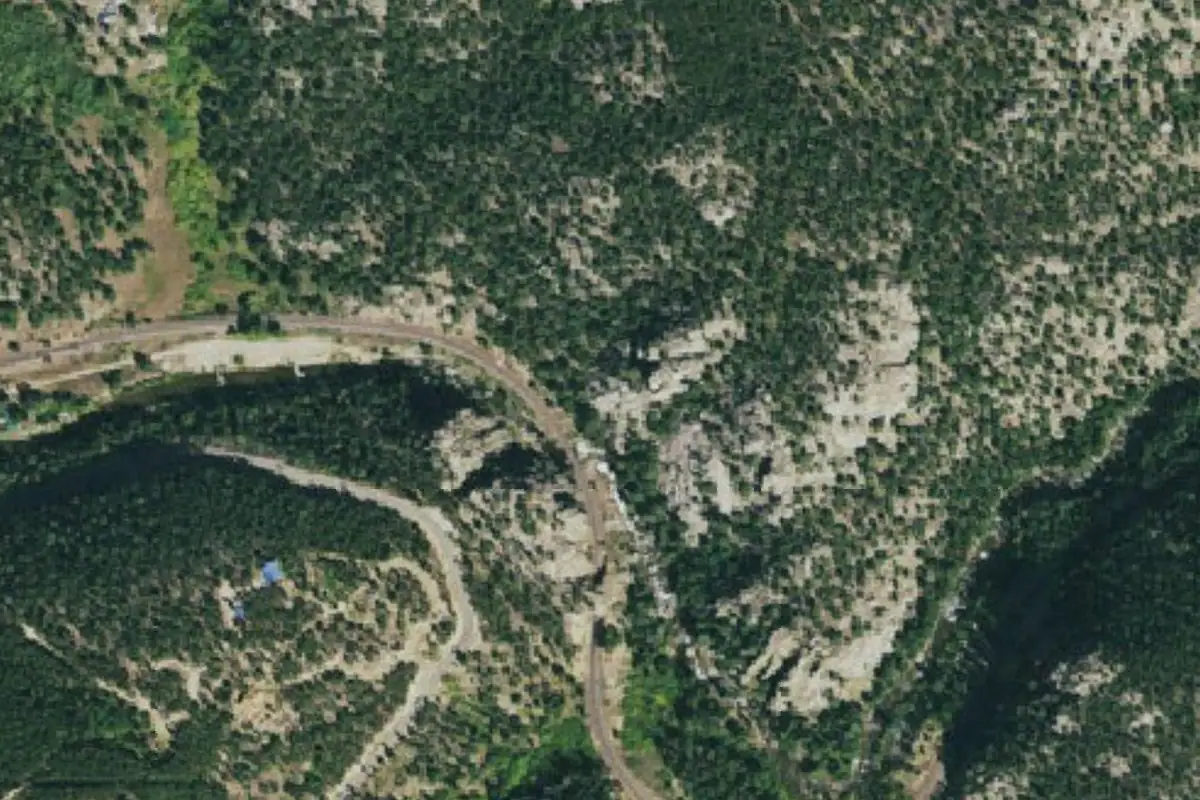 Foto aérea de la zona de The Main Pinecliffe Crag
