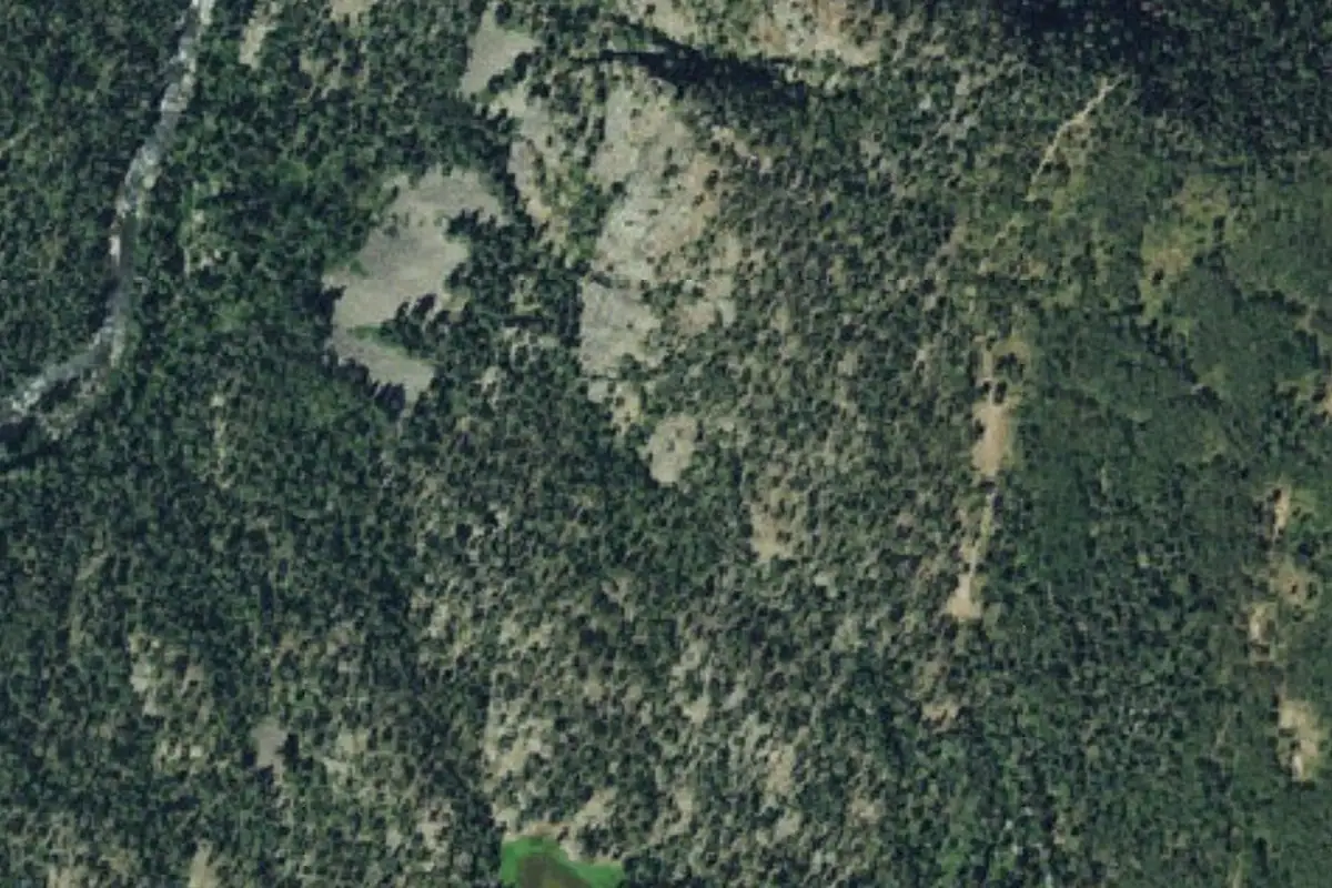 Foto aérea de la zona de The Slippery Slope