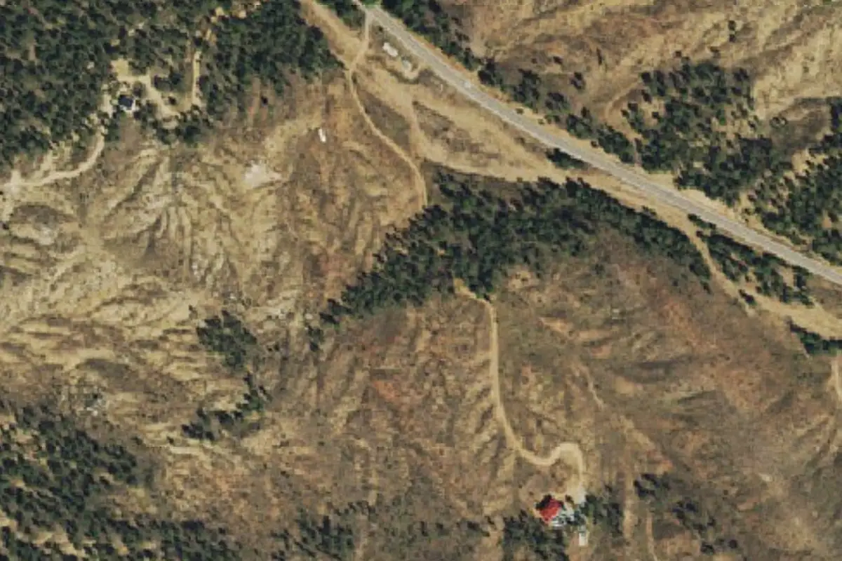 Aerial photo of the The Twisted Sisters area