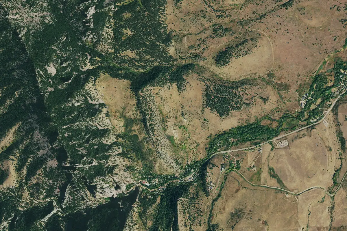 Aerial photo of the The Warm-up Blocks area