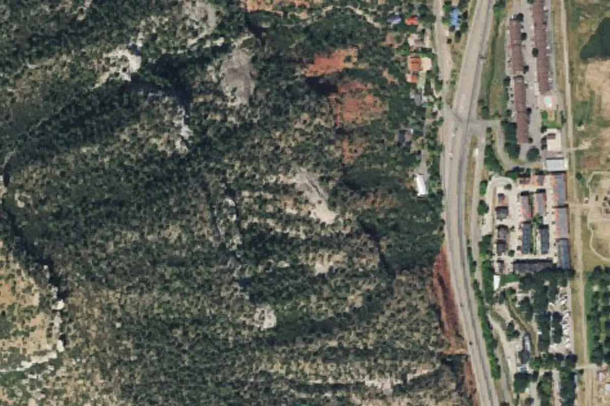 Foto aérea de la zona de Unnamed Crag
