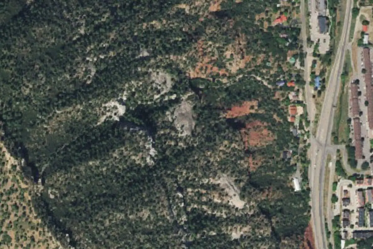 Aerial photo of the Unnamed Slab area