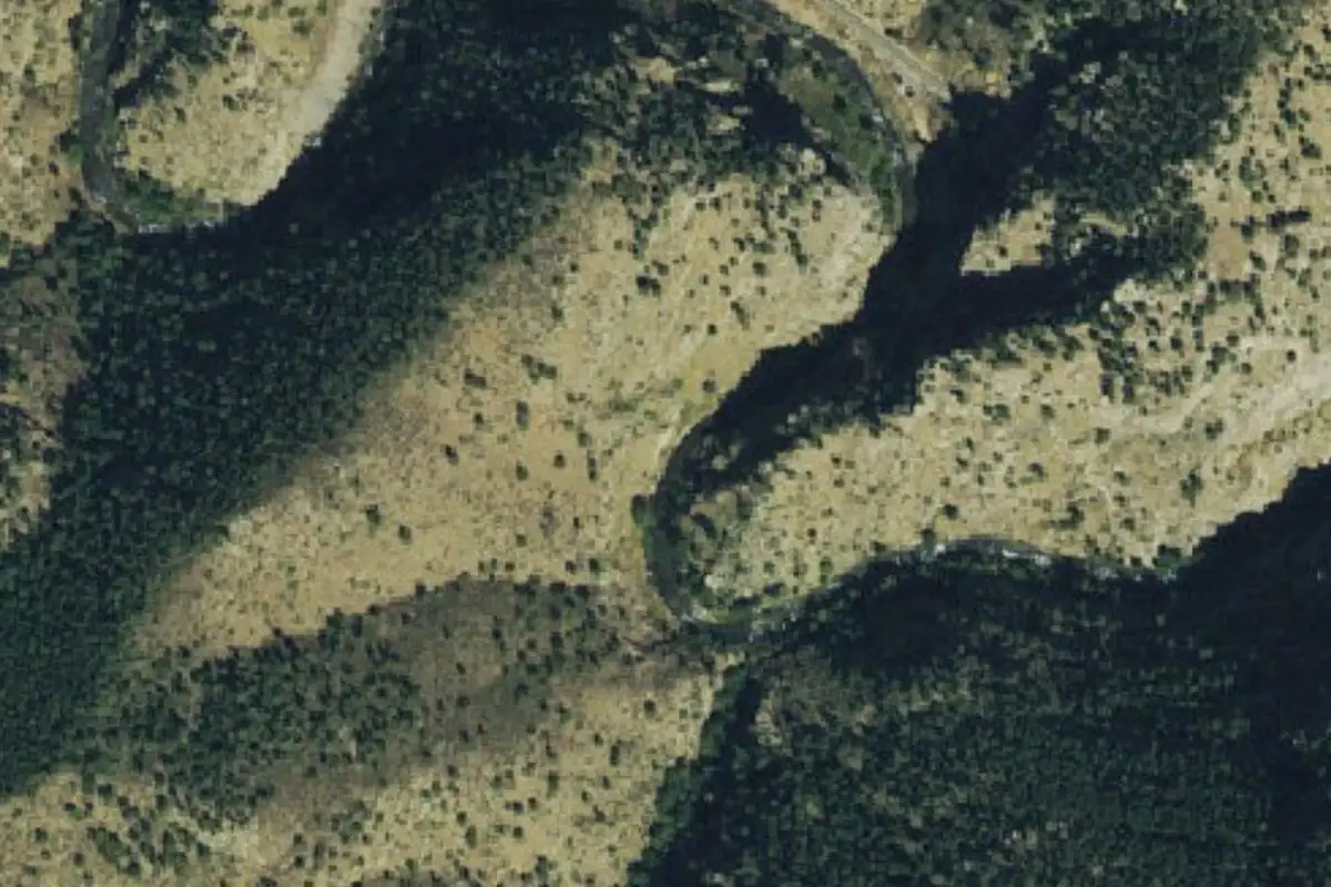 Aerial photo of the Wanna Be Wall area